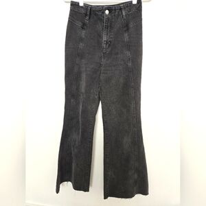 We The Free women's black denim bell bottom flate jeans | size 28